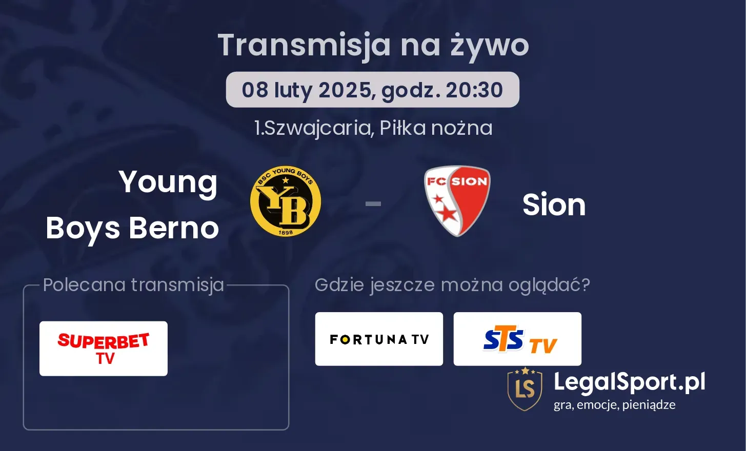Young Boys Berno - Sion gdzie oglądać?