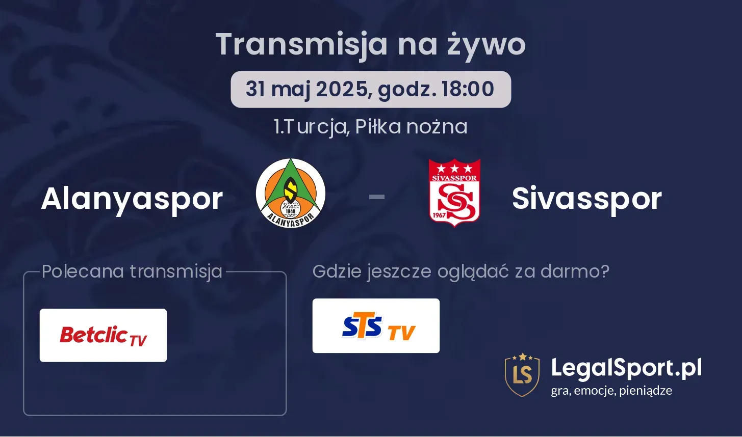 Alanyaspor - Sivasspor gdzie oglądać transmisję?