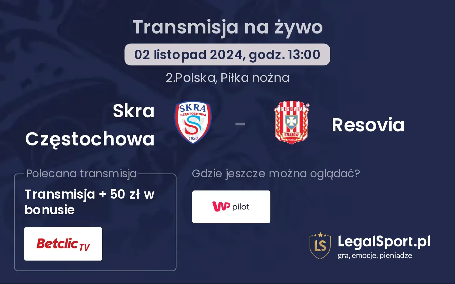 Skra Częstochowa - Resovia gdzie oglądać? 02.11, godz. 13:00