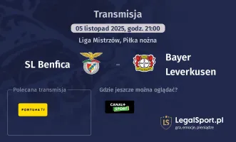 SL Benfica - Bayer Leverkusen gdzie oglądać? (05.11)