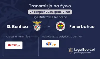 SL Benfica - Fenerbahce gdzie oglądać?