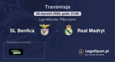 SL Benfica - Real Madryt gdzie oglądać (28.01.2026)