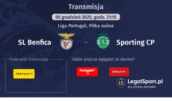 SL Benfica - Sporting CP gdzie oglądać? (05.12)