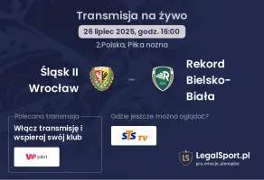 Śląsk II Wrocław - Rekord Bielsko-Biała gdzie oglądać?
