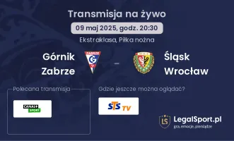 Górnik Zabrze - Śląsk Wrocław gdzie oglądać?