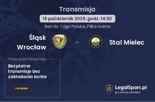 Śląsk Wrocław - Stal Mielec gdzie oglądać?