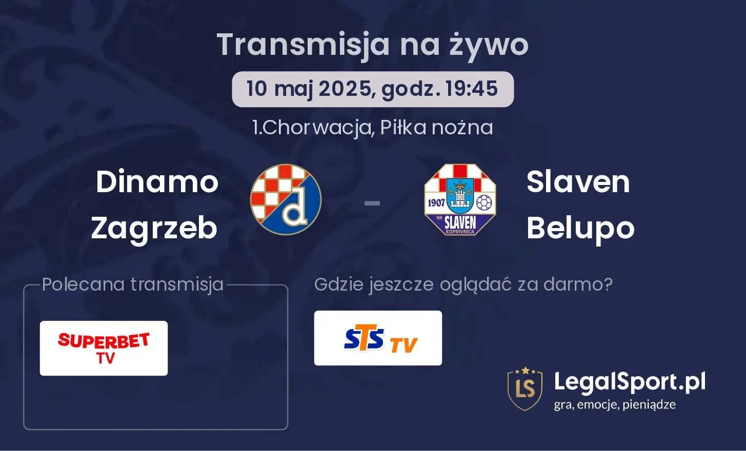 Dinamo Zagrzeb - Slaven Belupo gdzie oglądać?