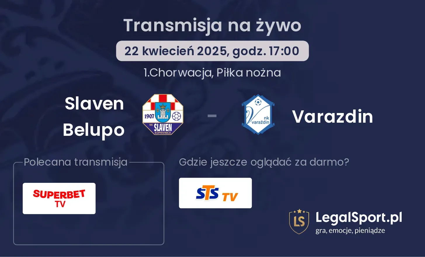 Slaven Belupo - Varazdin gdzie oglądać?
