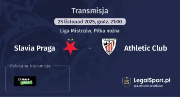 Slavia Praga - Athletic Club gdzie oglądać? (25.11)