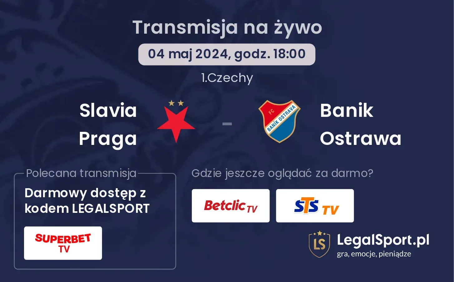 Slavia Praga - Banik Ostrawa transmisja na żywo