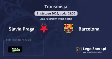 Slavia Praga - Barcelona gdzie oglądać? (21.01)