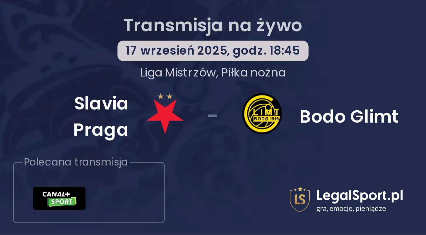 Slavia Praga - Bodo Glimt transmisja na żywo