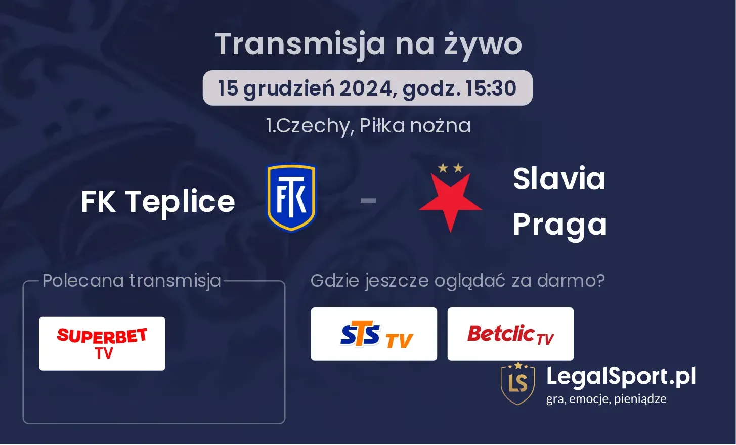 FK Teplice - Slavia Praga gdzie oglądać?