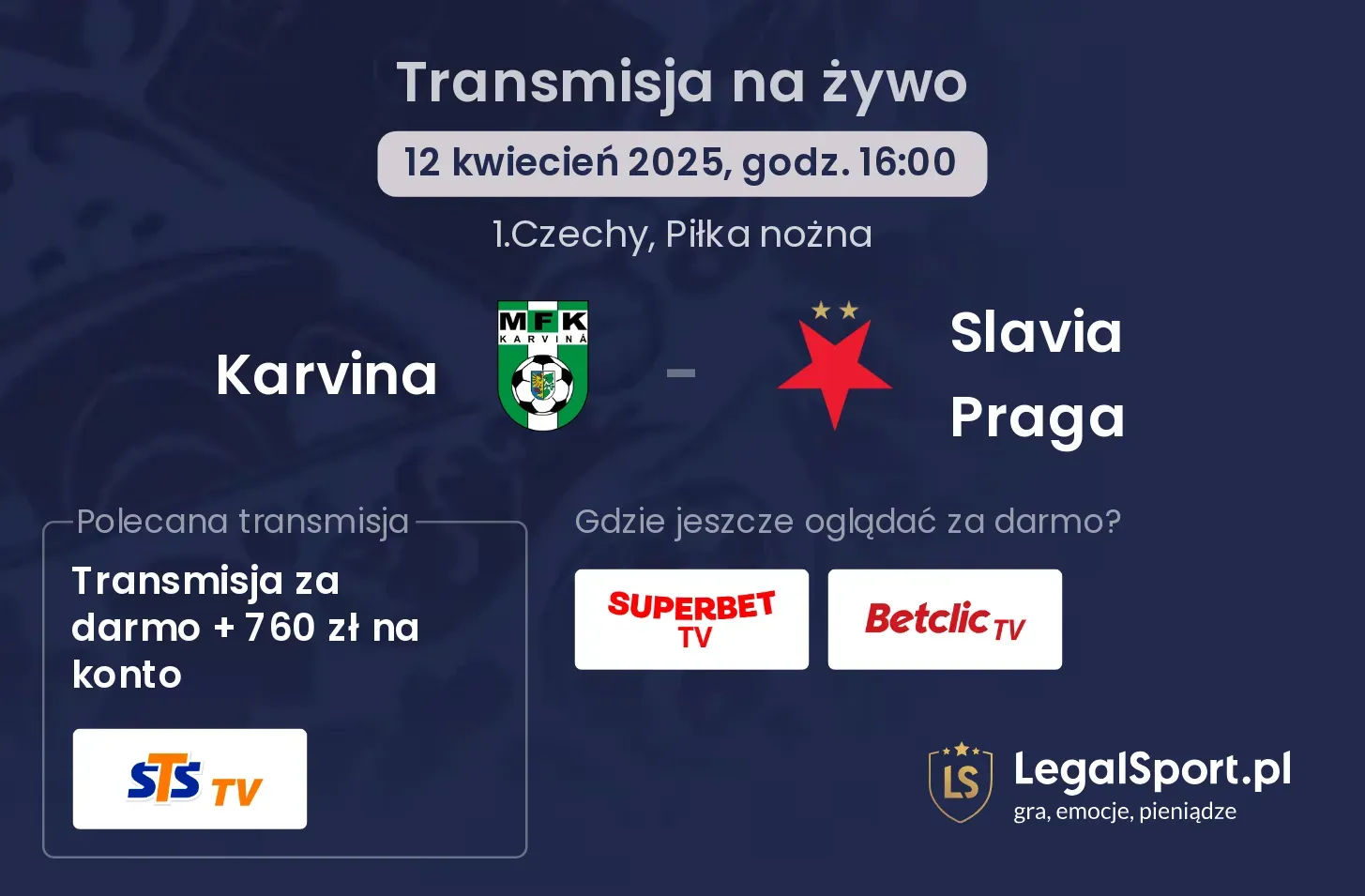 Karvina - Slavia Praga gdzie oglądać?