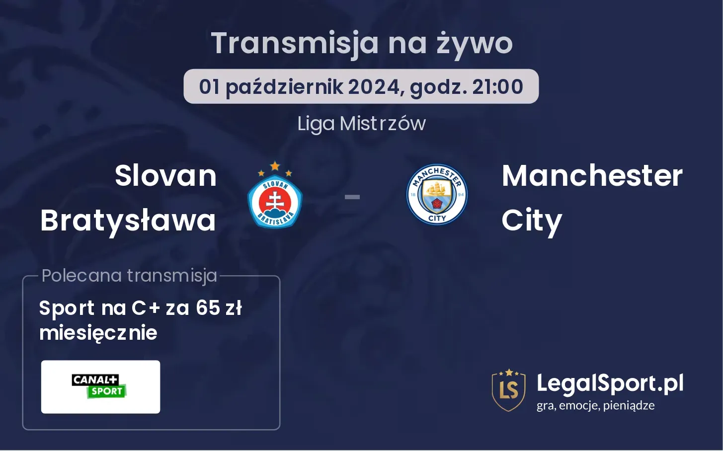 Slovan Bratysława - Manchester City gdzie oglądać? 01.10, godz. 21:00