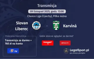 Slovan Liberec - Karviná gdzie oglądać? (09.11)