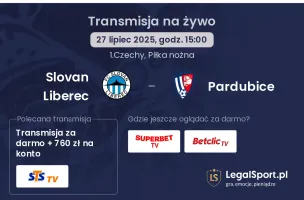 Slovan Liberec - Pardubice gdzie oglądać?