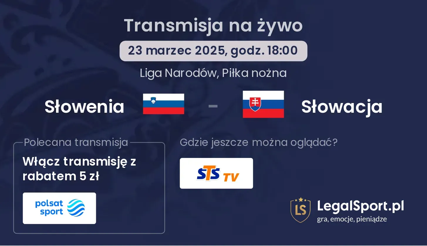 Słowenia - Słowacja gdzie oglądać?