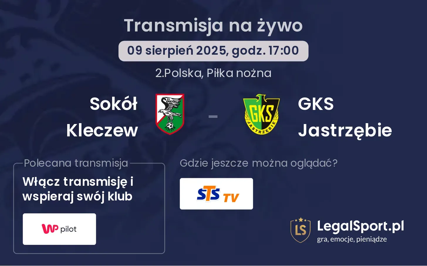 Sokół Kleczew - GKS Jastrzębie transmisja na żywo