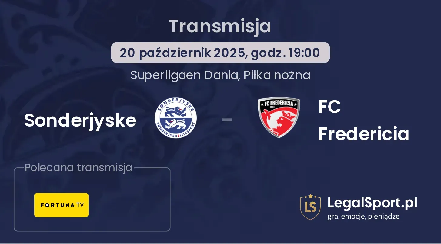 Sonderjyske - FC Fredericia Transmisje