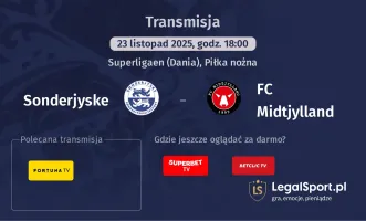 Sonderjyske - FC Midtjylland gdzie oglądać? (23.11)