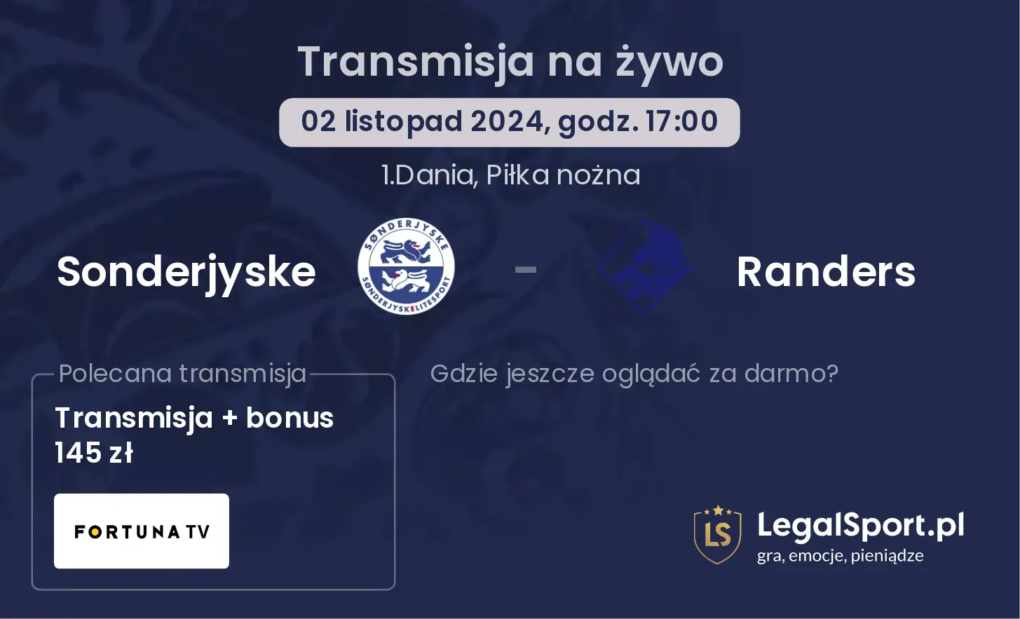 Sonderjyske - Randers gdzie oglądać? 02.11, godz. 17:00