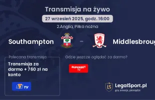 Southampton - Middlesbrough gdzie oglądać?