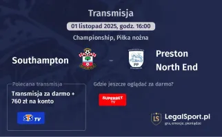 Southampton - Preston North End gdzie oglądać?