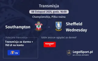 Southampton - Sheffield Wednesday gdzie oglądać? (08.11)
