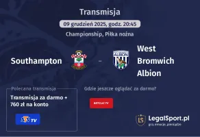 Southampton - West Bromwich Albion gdzie oglądać? (09.12)