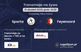 Sparta - Feyenoord gdzie oglądać?