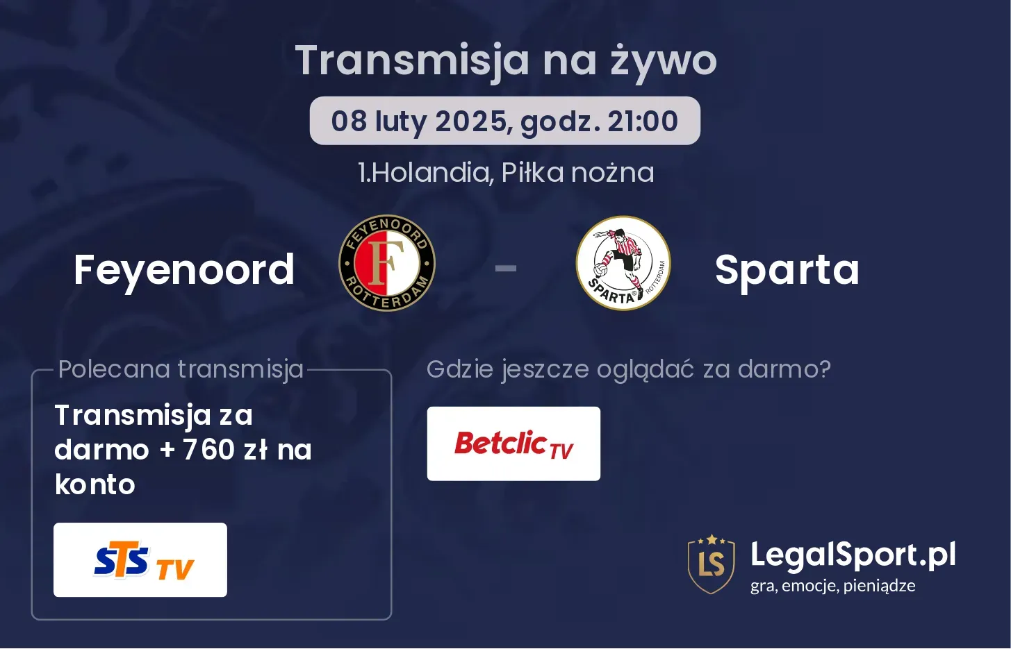 Feyenoord - Sparta gdzie oglądać transmisję?