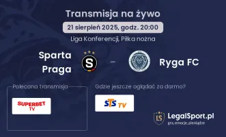 Sparta Praga - Ryga FC gdzie oglądać?