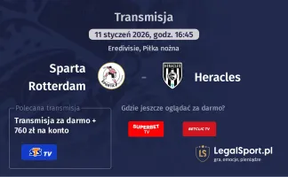 Sparta Rotterdam - Heracles gdzie oglądać? (11.01)