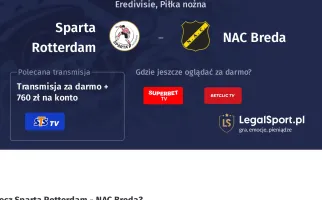 Sparta Rotterdam - NAC Breda gdzie oglądać? (07.12)