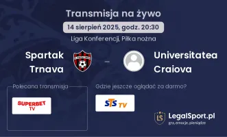 Spartak Trnava - Universitatea Craiova gdzie oglądać?