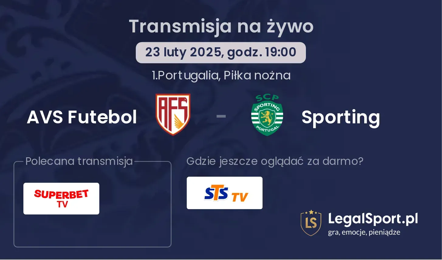 AVS Futebol - Sporting gdzie oglądać?