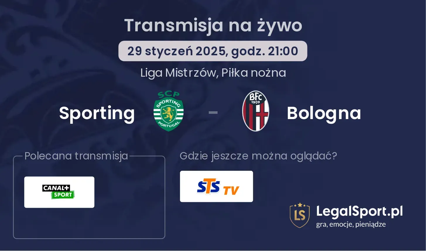 Sporting - Bologna gdzie oglądać?