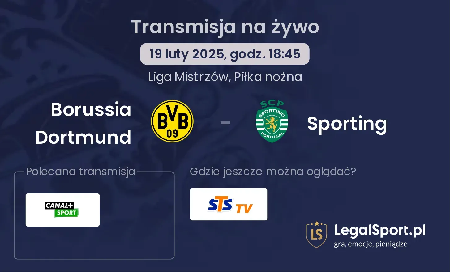 Borussia Dortmund - Sporting gdzie oglądać?