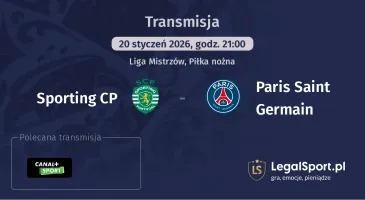 Sporting CP - Paris Saint Germain gdzie oglądać? (20.01)