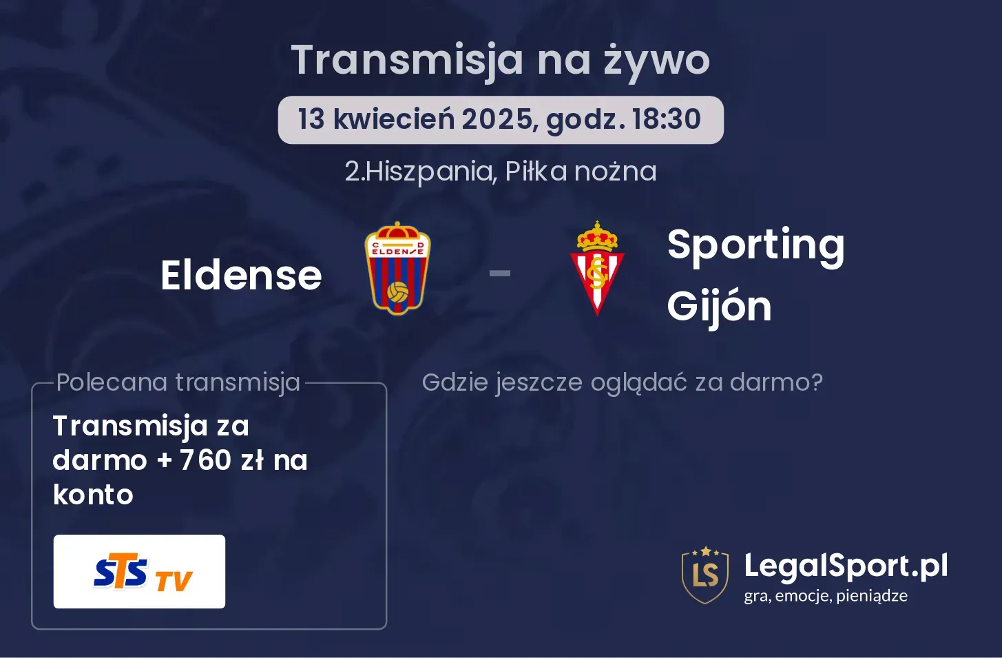 Eldense - Sporting Gijón gdzie oglądać?