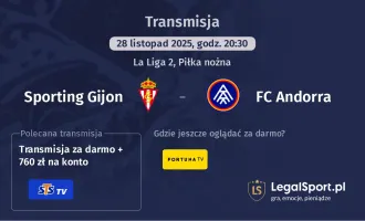 Sporting Gijon - FC Andorra gdzie oglądać? (28.11)