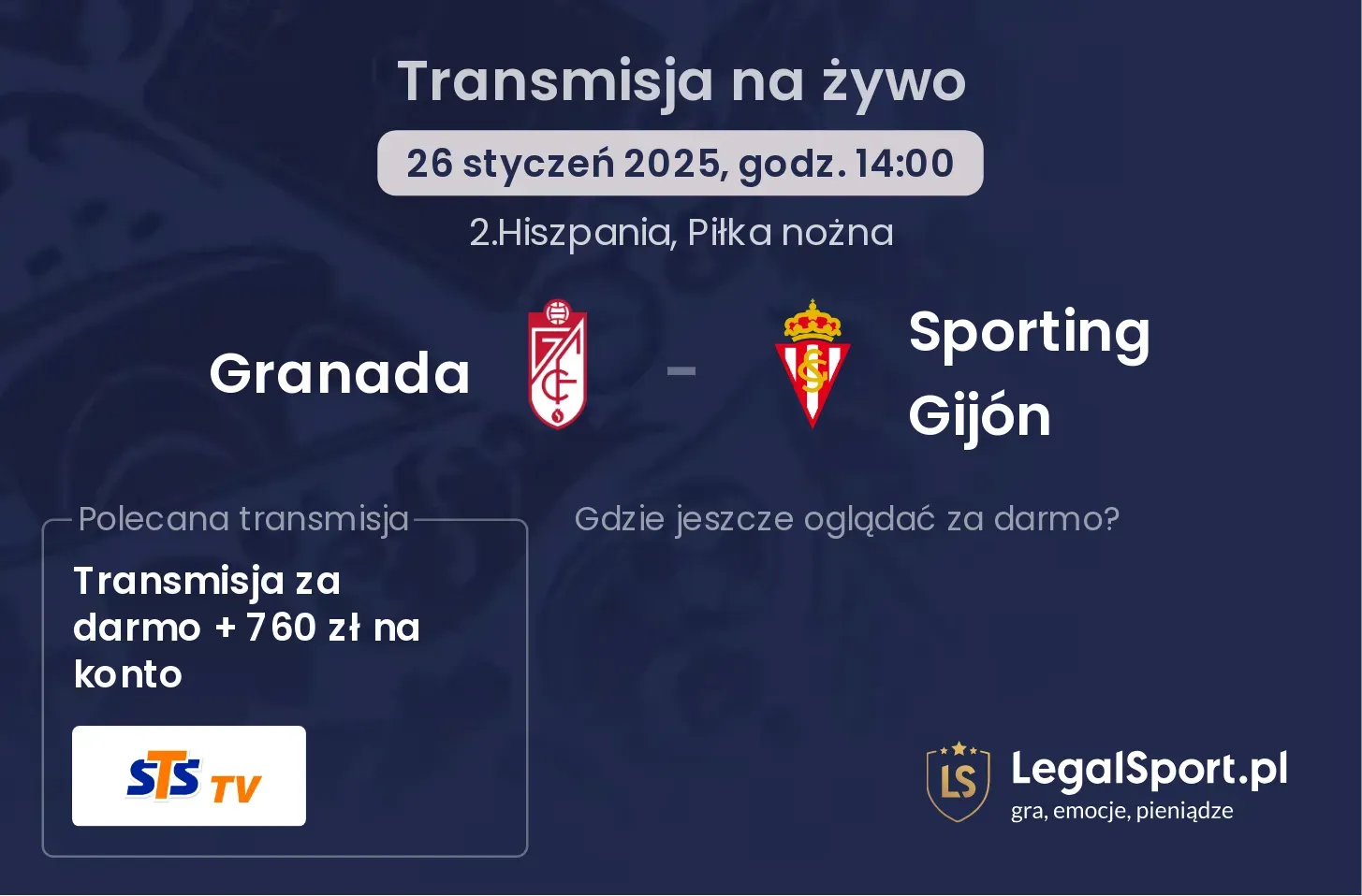 Granada - Sporting Gijón gdzie oglądać?