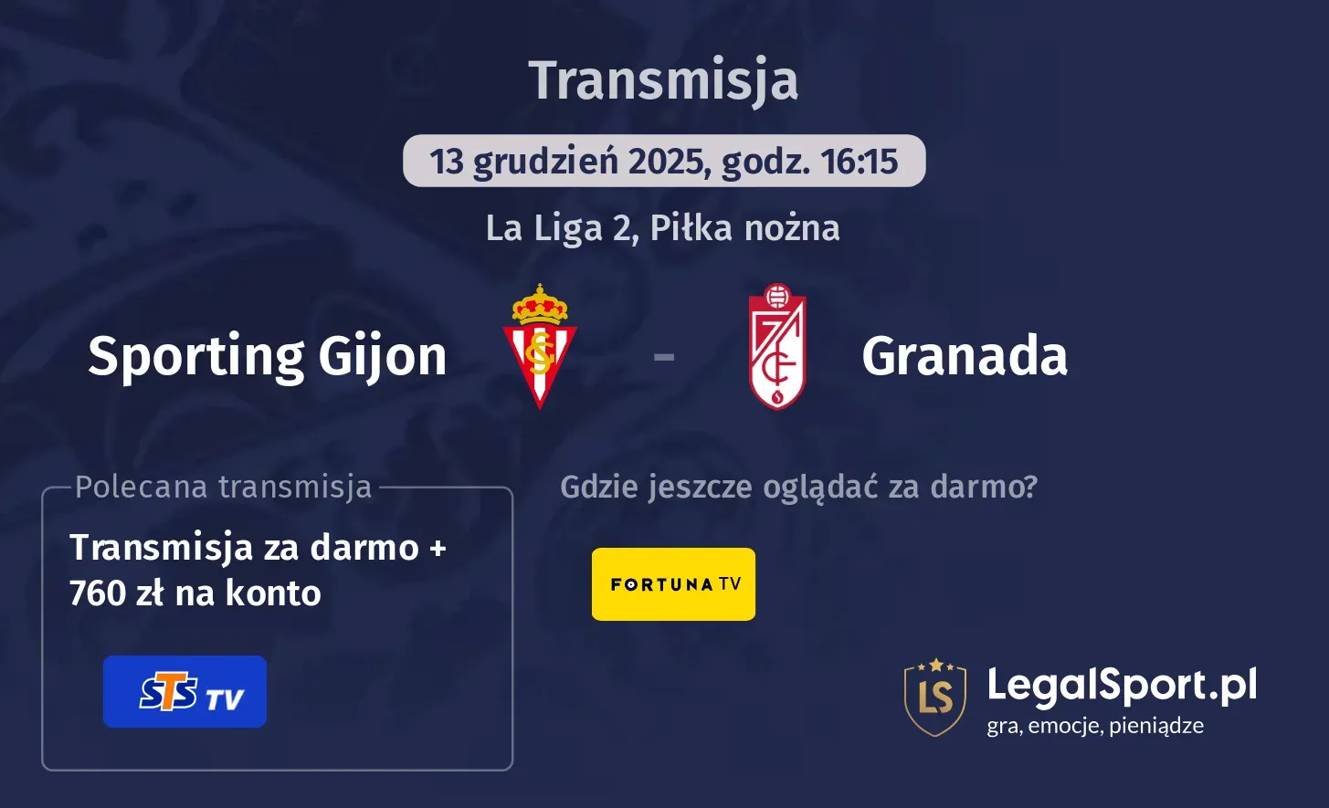 Sporting Gijon - Granada Transmisje