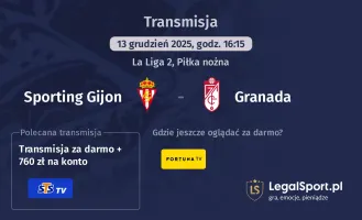 Sporting Gijon - Granada gdzie oglądać? (13.12)