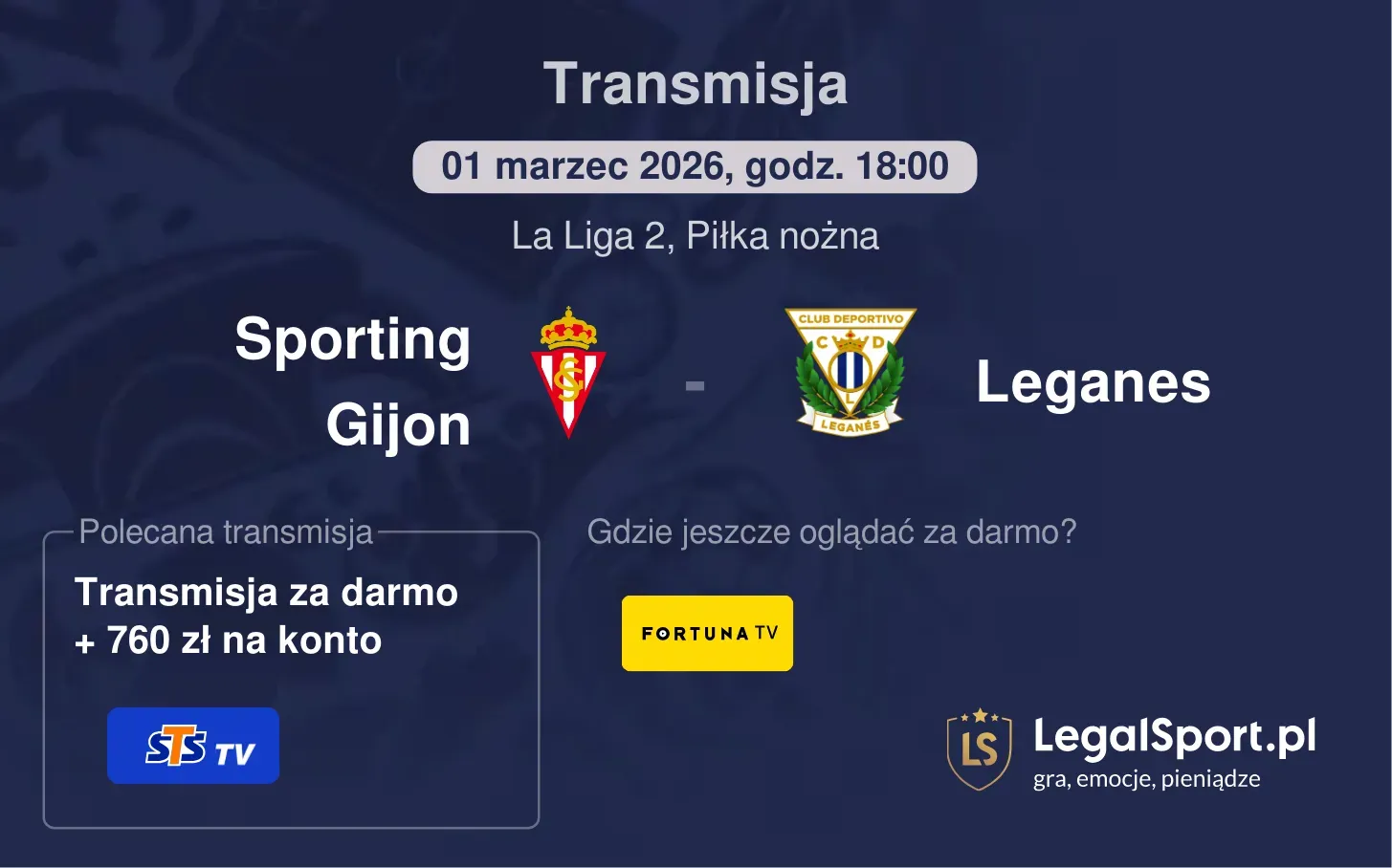 Sporting Gijon - Leganes Transmisje