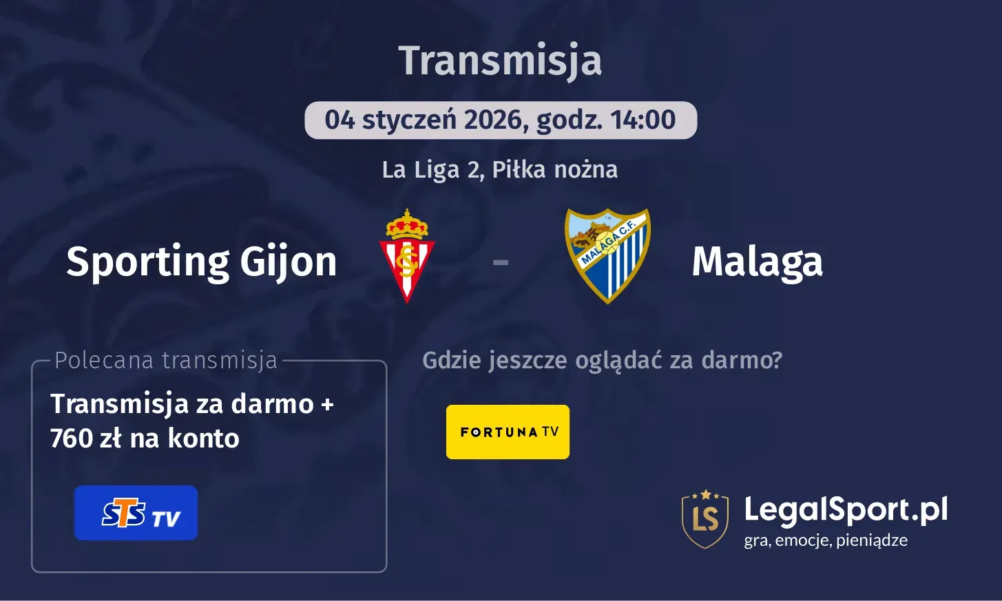 Sporting Gijon - Malaga Transmisje