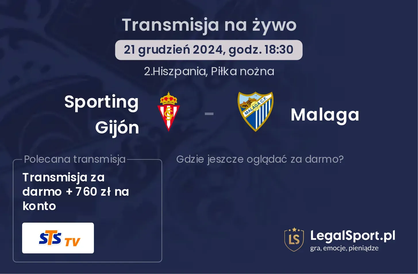 Sporting Gijón - Malaga gdzie oglądać?