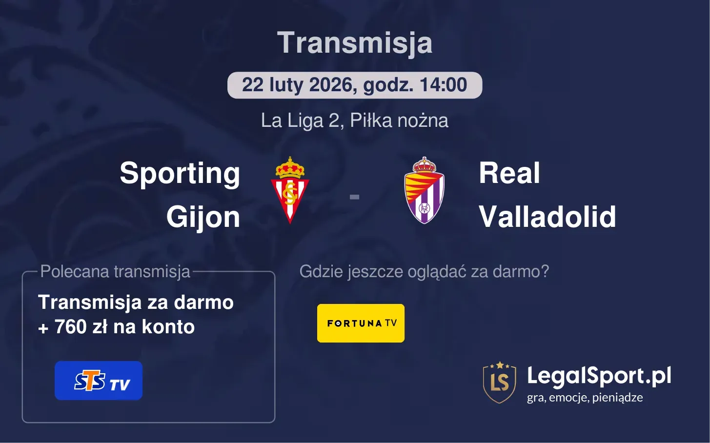Sporting Gijon - Real Valladolid Transmisje
