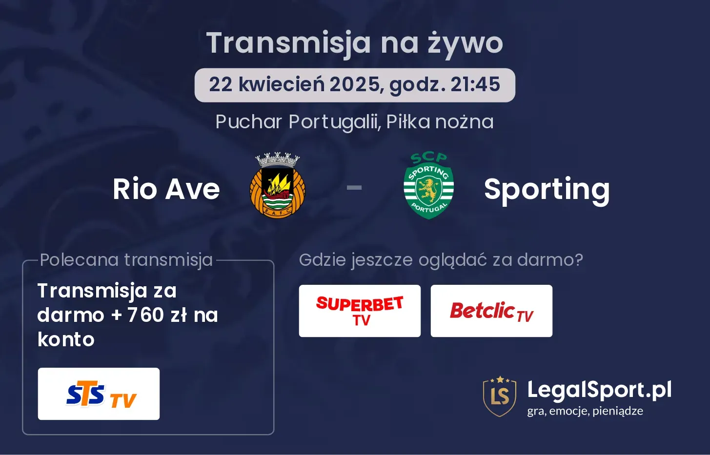 Rio Ave - Sporting gdzie oglądać?